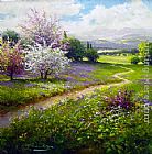2011 Gerhard Nesvadba Path Through the Blossoms painting